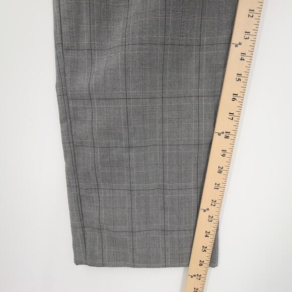 Alfred Dunner Pants Gray Plaid Check Trousers Comfort Waist Classic Fit 14 NWT - Picture 9 of 14